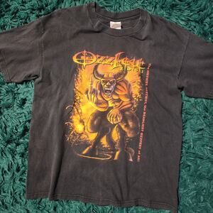 Vintage 2001 Ozzfest Tour Tee Black Sabbath Slipknot Linkin Park Metal Shirt L